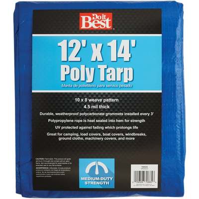 12x14 Blue Med Duty Tarp