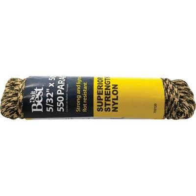 Do it Best 550 5/32 In. x 50 Ft. Camouflage Nylon Paracord