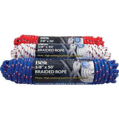 Do it Best 3/8 In. x 50 Ft. Assorted Colors Diamond Braided Polypropylene