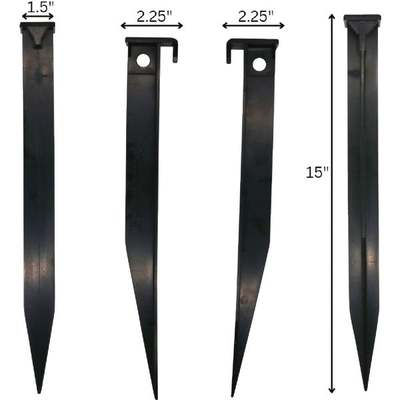 15" BLK PLSTC STAKE
