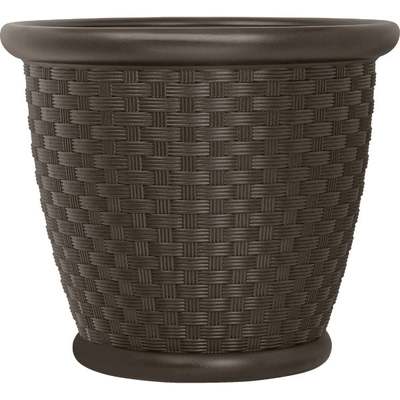 22" RESIN WICKER PLANTER