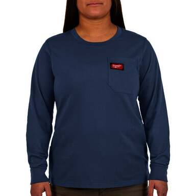 WMN M BL LS GI PKT SHIRT