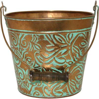 8" VINTAGE COPPR PLANTER