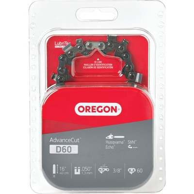 Oregon D60 AdvanceCut Saw Chain for 16 in. Bar - 60 Drive Links - fits