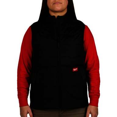 M WMN BLK INSUL LW VEST