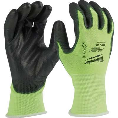 M CUT1 HIVIS DIP GLOVE