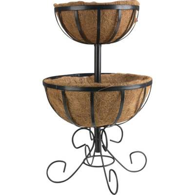 27" 2 TIER PLANTER STAND