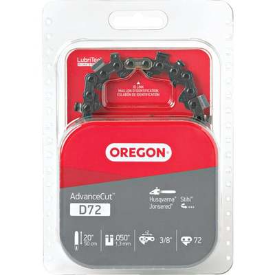 Oregon D72 AdvanceCut Chainsaw Chain for 20 in. Bar -72 Drive Links fits