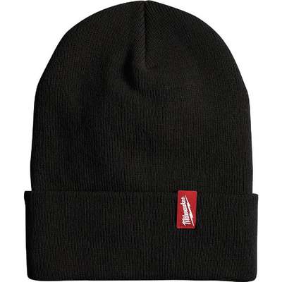 BLACK CUFFED BEANIE