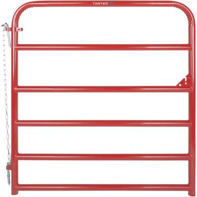 4' 6BAR RED ECONO GATE