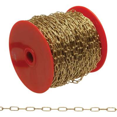 Campbell #3 164 Ft. Brass-Plated Metal Craft Chain