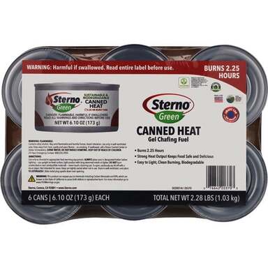 6PK 2.25HR CANNED HEAT