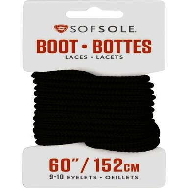 60" RND BLK BOOT LACE