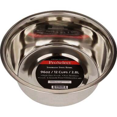 96oz SS HVY PET BOWL