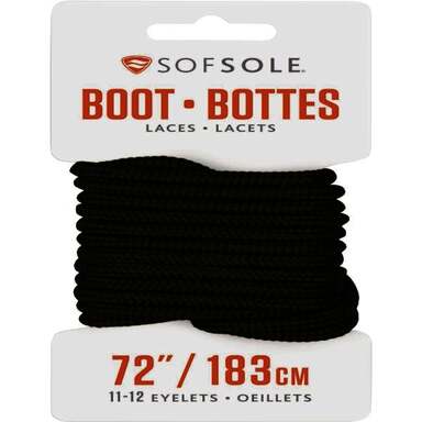 72" RND BLK BOOT LACE