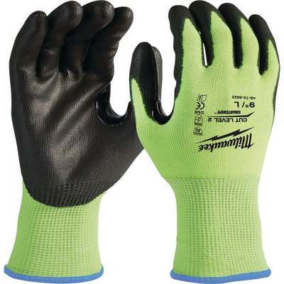 L HIVIS CUT2 DIPPD GLOVE