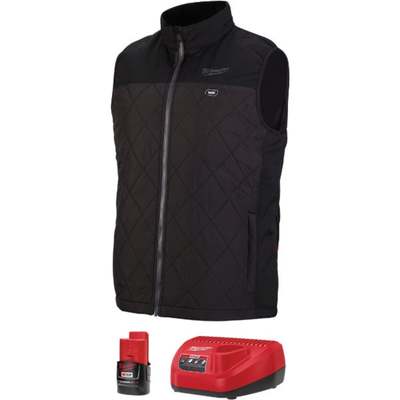 2X BLK M12 HEATED VEST