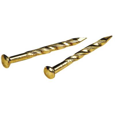 Hillman Anchor Wire 1-1/4 In. 13 ga Brass Plated Trim Nails (29 Ct., 1 Oz.)