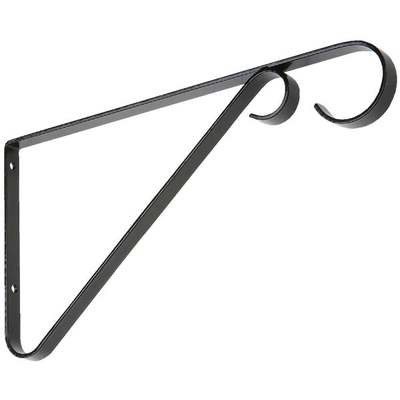 National 9 In. Black Steel Hanging Plant Bracket