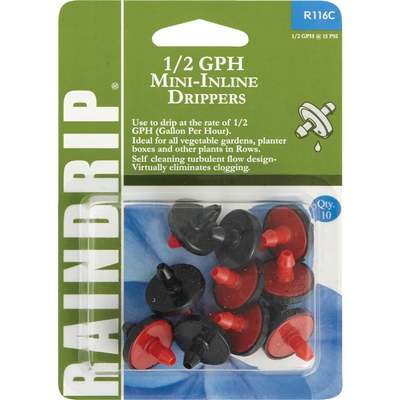 RAINDRIP .5GPH INLINE DRP 10PK