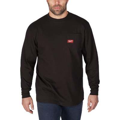 BLK LS SML HD PKT SHIRT