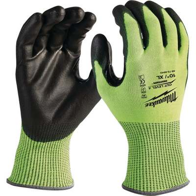 L HIVIS CUT3 DIPPD GLOVE