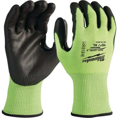 XL HIVIS CUT3 DIPD GLOVE