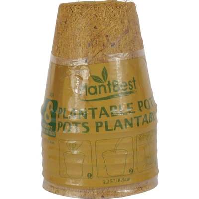 8PK 3.25" RND COIR POT