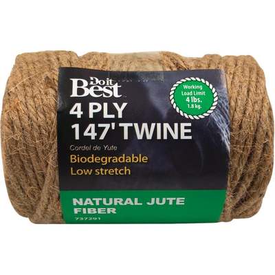 Do it Best 4-Ply x 147 Ft. Brown Jute Biodegradable Twine