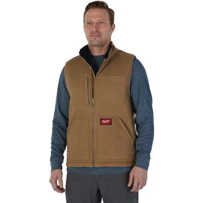 2XL BRN HD SHERPA VEST