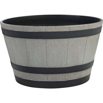 22.5 GRAY BARREL PLANTER