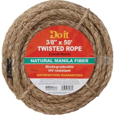 *MANILA ROPE 3/8"x50'