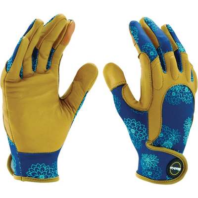 M/L WMN FLORL LTHR GLOVE