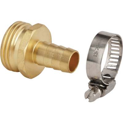 Best Garden 1/2 In. Male Brass Hose End Repair Hose Coupling