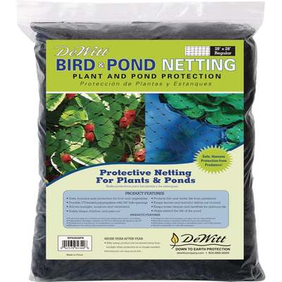 DeWitt 3/4 In. Mesh 28 Ft. x 28 Ft. Black Multi-Purpose Bird & Pond Netting