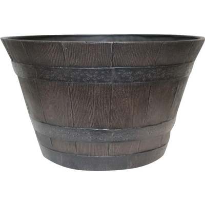 PLANTER WHISKY BARREL 22.5"WNUT