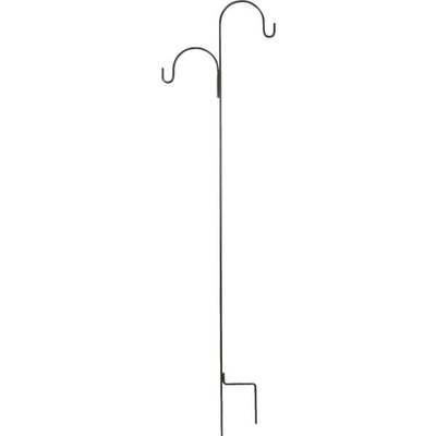 Best Garden 91 In. Bronze Wrought Iron Double Offset Shepherd Hook