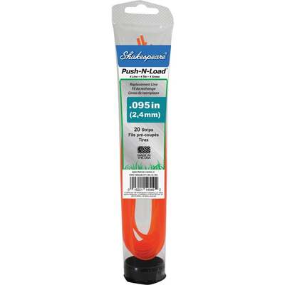 Shakespeare Push-N-Load 0.095 In. Dia. x 12 In. L. Pre-Cut Trimmer Line