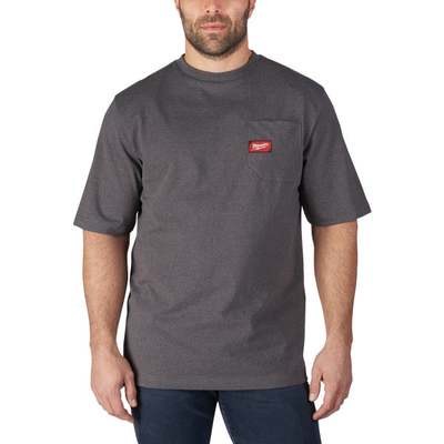 L GRY POCKET T-SHIRT