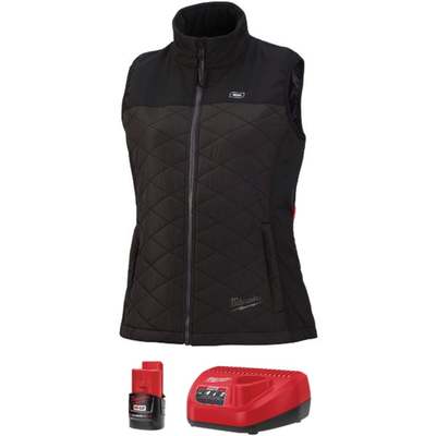 L WMN BLK M12 HEATD VEST