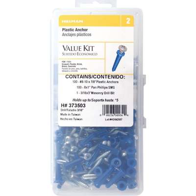 8-10x7/8 PLAS ANCHOR KIT