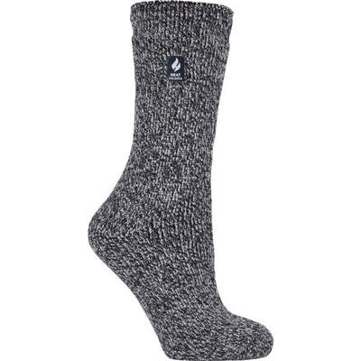 Wmn5-9 Crew Blk/gry Sock