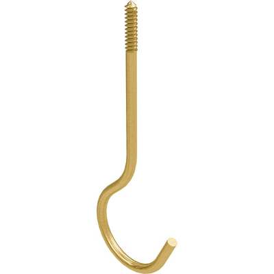 National 6 In. Brass Ceiling Hook