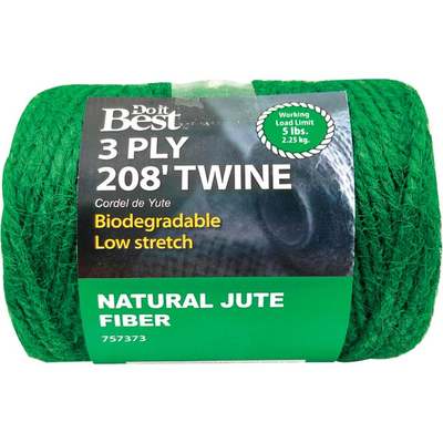 Do It Best 3-Ply Green Jute Biodegradable Twine, 208 ft.