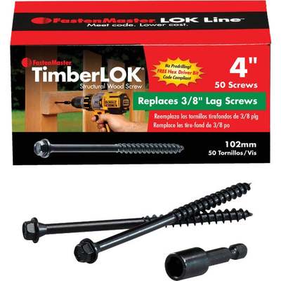 4" TIMBERLOK SCREWS 50CT.