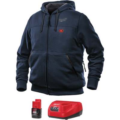 XL NVY HTD HOODIE