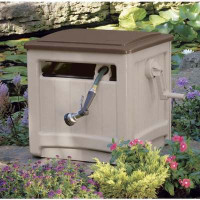 Suncast Smart Trak Hideaway 225 Ft. x 5/8 In. Taupe w/Bronze Lid Resin Hose