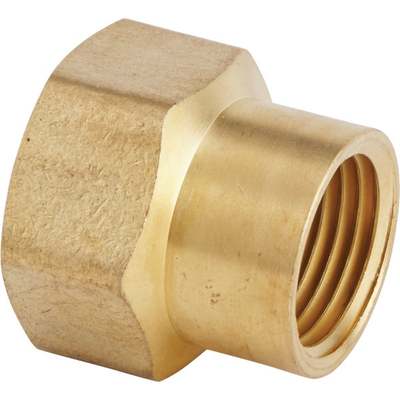 Best Garden 3/4 In. FHT x 1/2 In FPT Brass Non-Swivel Hose Connector