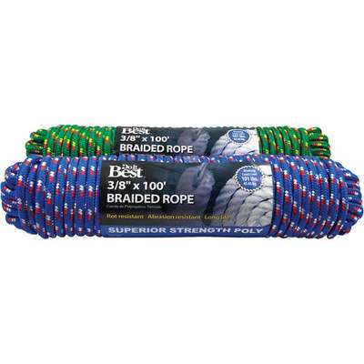 Do it Best 3/8 In. x 100 Ft. Assorted Colors Double Braided Polypropylene