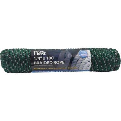 Do it Best 1/4 In. x 100 Ft. Green Double Braided Polypropylene Packaged